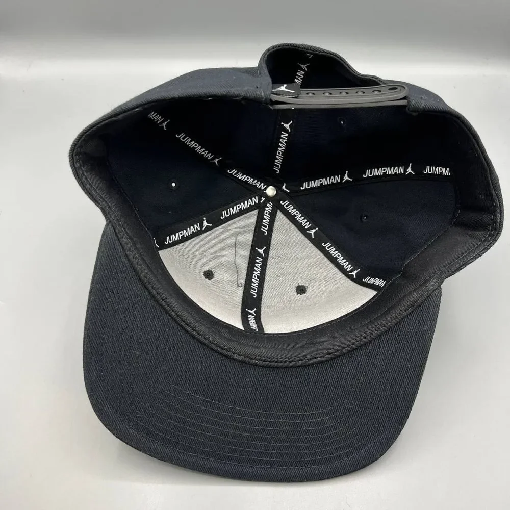 Air Jordan Hat Men Black Embroidered‎ Jumpman Script Snap Back Cap